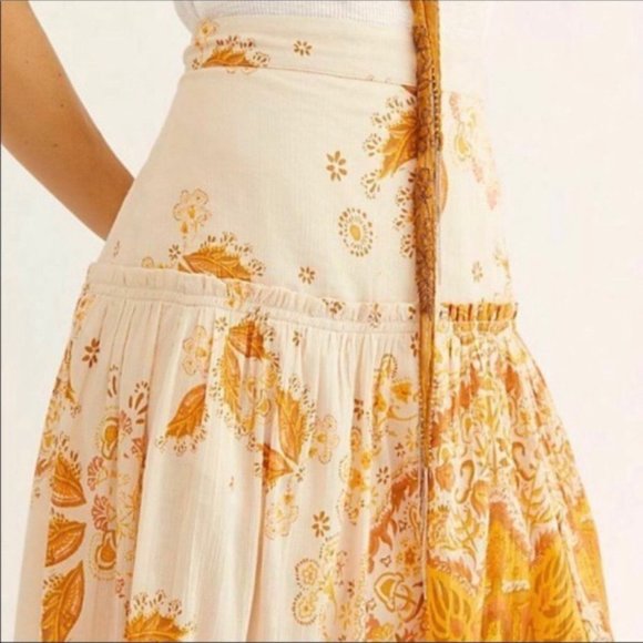 Free People Yellow Floral Maxi Skirt - Picture 2 of 14